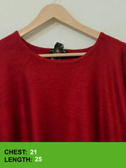 139 Red Stylish Winter Top for Girls Online Pakistan – Velnoor