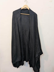 1020 Black Imported Wool Shawl for Women – Elegant Winter Wrap in Pakistan -velnoor