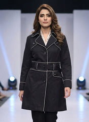 1656 Women's Long Coat with Buttons | Classic Winter Coat Pakistan - velnoor