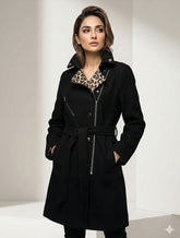 1668 Women's Oversized Long Coat | Modern Winter Wear Pakistan - velnoor