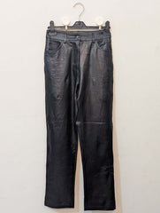 850 Black Women's High Waist Leather Pants | Stylish Faux Leather pant Pakistan - velnoor