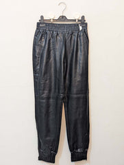 849 Black Women's Leather pant | Premium Faux Leather Pants Pakistan - velnoor