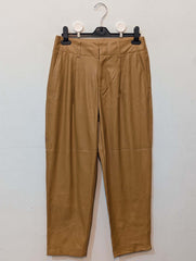 845 yellow Women's Minimalist Leather pant | Clean Look Faux Leather Pants Pakistan - velnoor