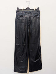 831 Wide Leg Leather Pants | Stylish Faux Leather Trousers Pakistan - velnoor Women'