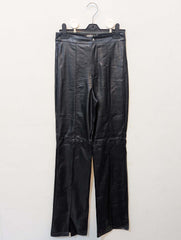 823 Women's Slim Fit Leather Trousers | Trendy Faux Leather Pants Pakistan - velnoor