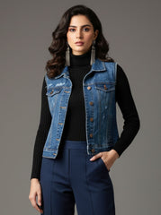 1128 Trendy Girls Denim Jacket – Shop Online Pakistan | Velnoor