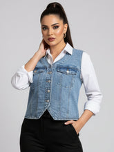 750 Girls Cropped Denim Jacket – Cool & Chic Pakistan | Velnoor