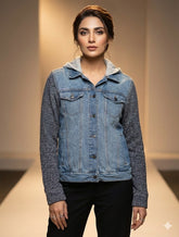 1406 Classic Blue Denim Jacket for Girls Pakistan | Velnoor