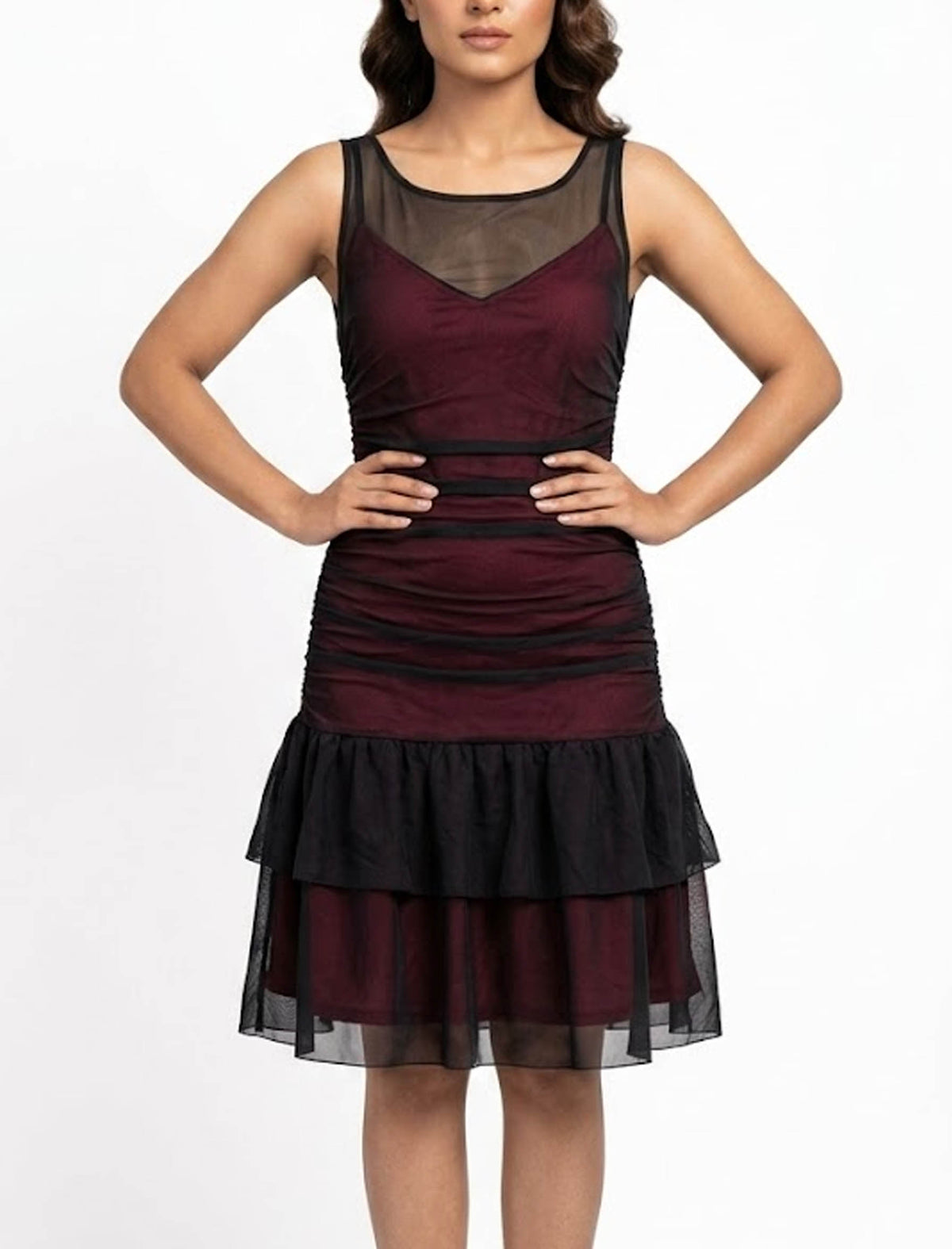 Imported Western mini dress net mini dress No-1411 Velnoor Store
