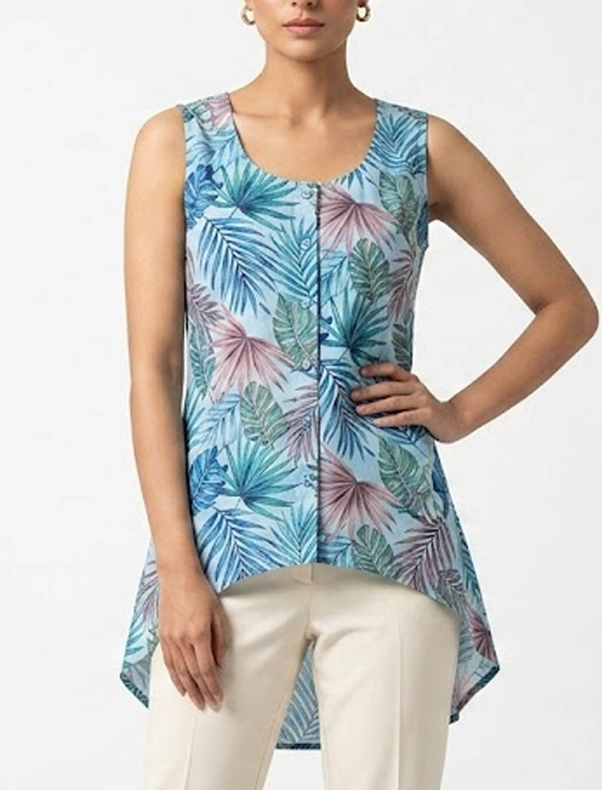 Imported women Sleeveless top linen Sleeveless top No-658 Velnoor Store