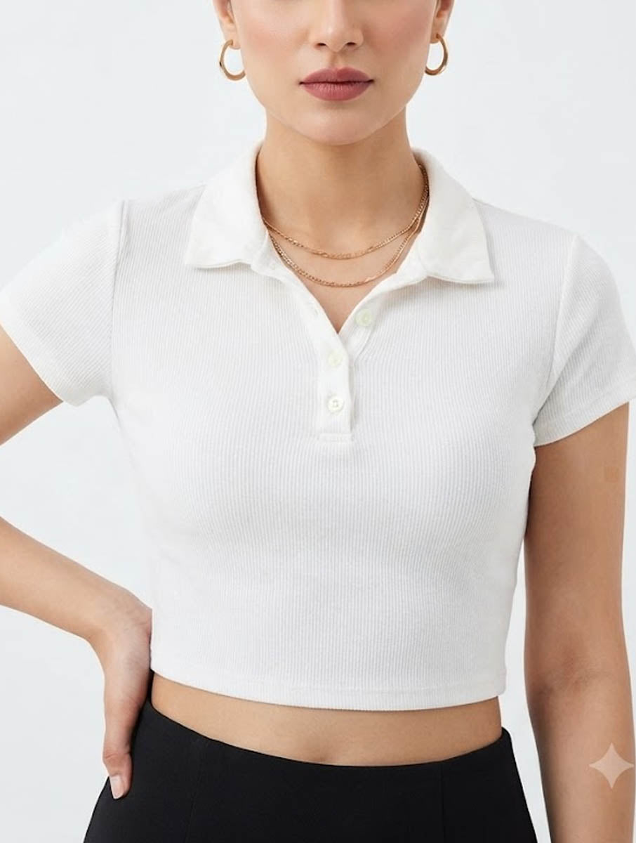 Imported Crop top cotton jersey crop top No-3558 Velnoor Store
