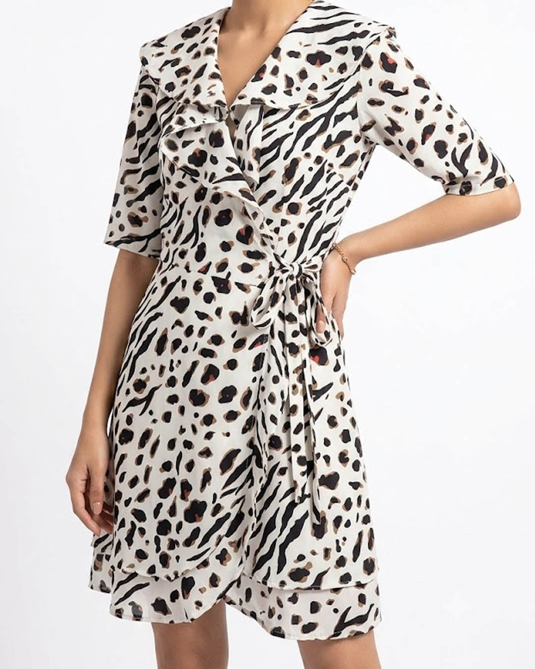 Imported Western mini dress chiffon mini dress No-2763 Velnoor Store