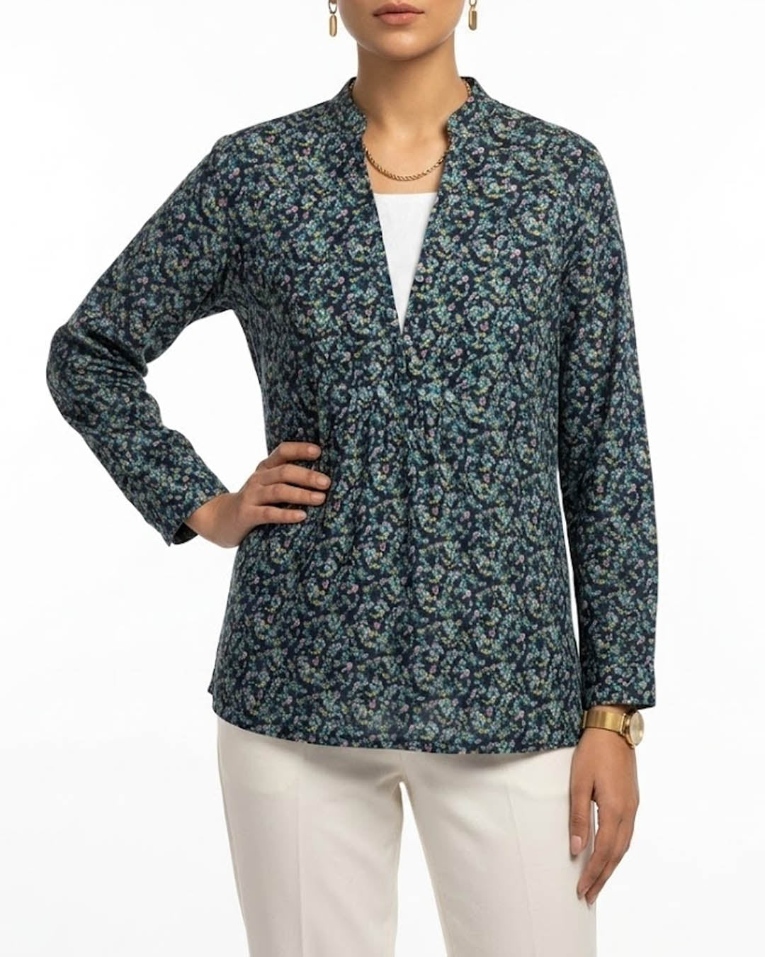 Imported Full sleeve top linen full sleeve top No-4113 Velnoor Store