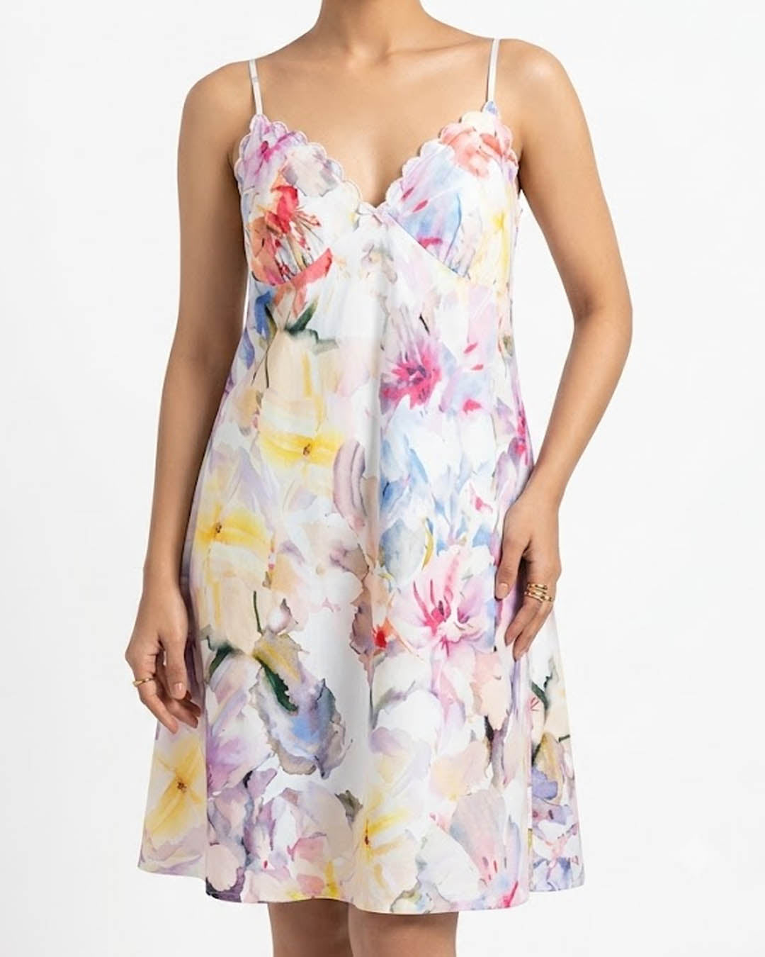 Imported Western mini dress silk mini dress No-4059 Velnoor Store