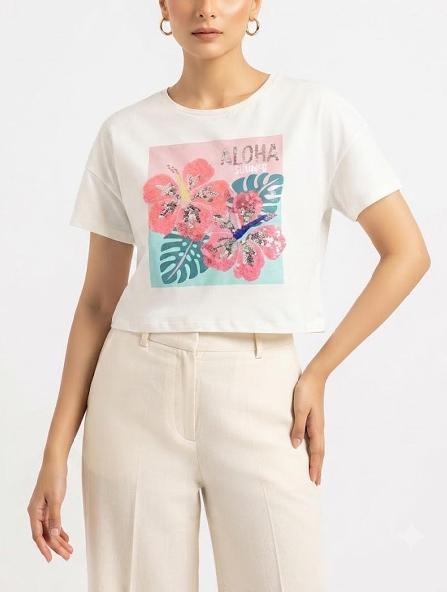 Crop top cotton crop top No-1875 Velnoor Store