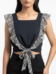 Imported crop top chiffon crop top No-1139 Velnoor Store