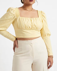 Imported Crop top cotton jersey crop top No-3731 Velnoor Store