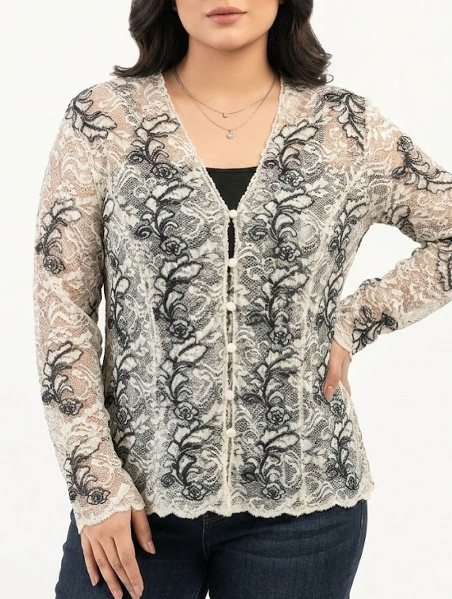Imported Full sleeve top net full sleeve top No-3406 Velnoor Store