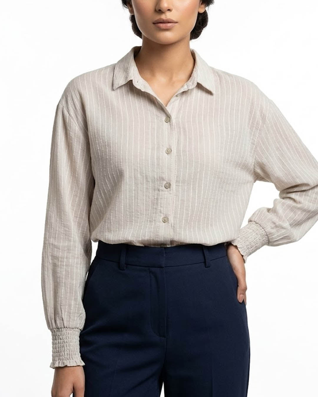 Imported Full sleeve top linen full sleeve top No-4612 Velnoor Store
