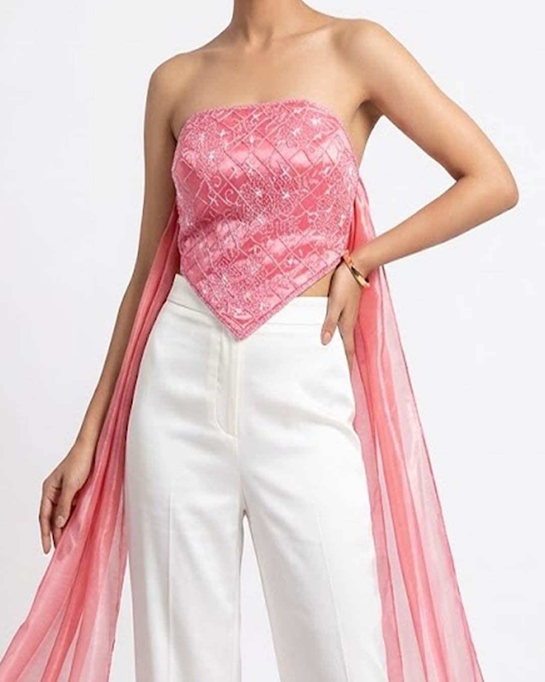 Imported Crop top Embroiderysequence crop top No-3314 Velnoor Store