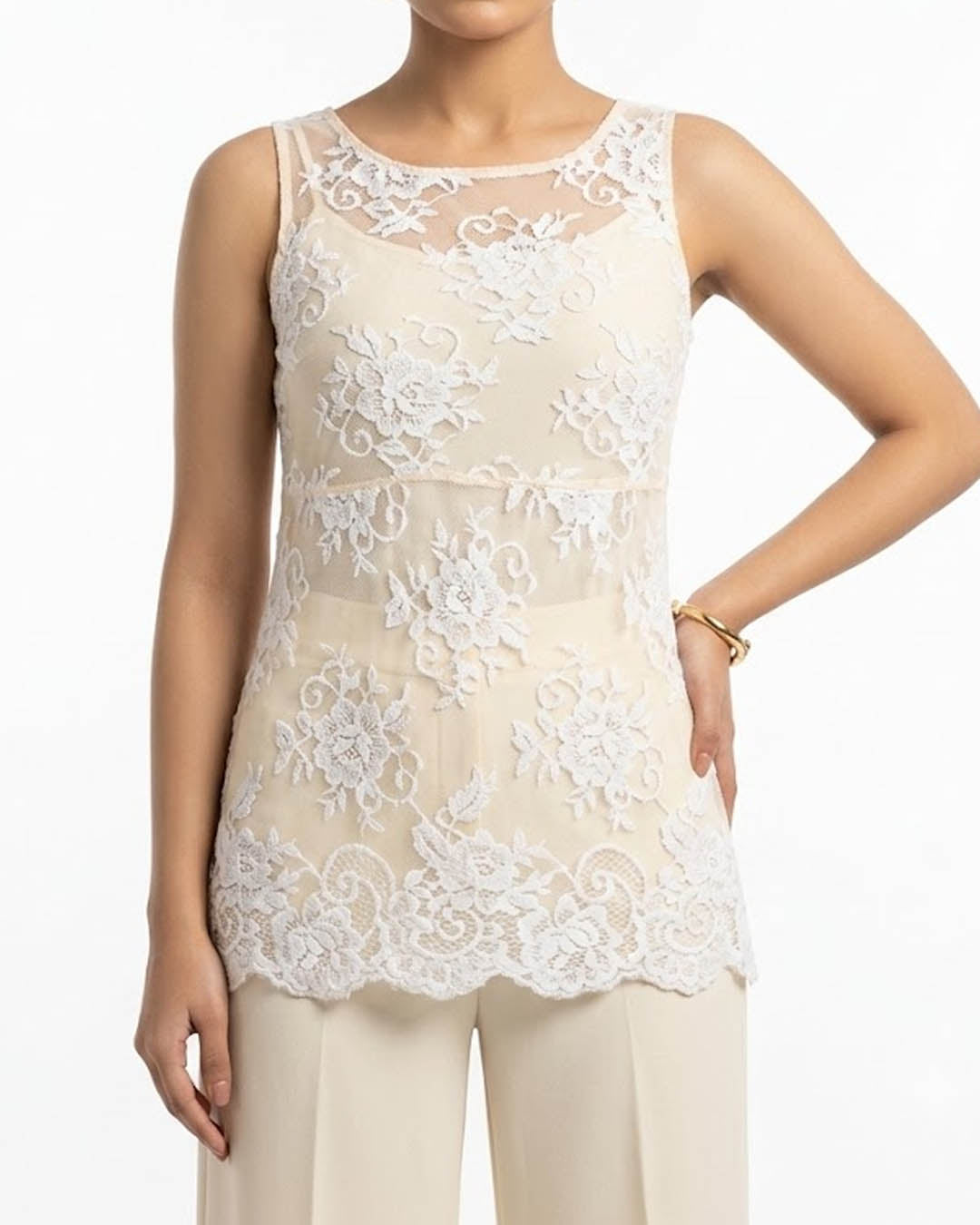 Imported Sleeveless net sleeveless No-4130 Velnoor Store
