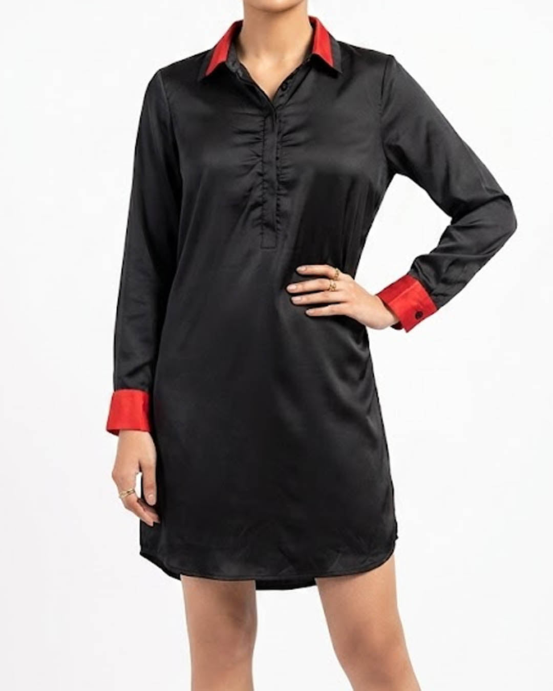 Imported Western mini dress silk jersey mini dress No-2794 Velnoor Store