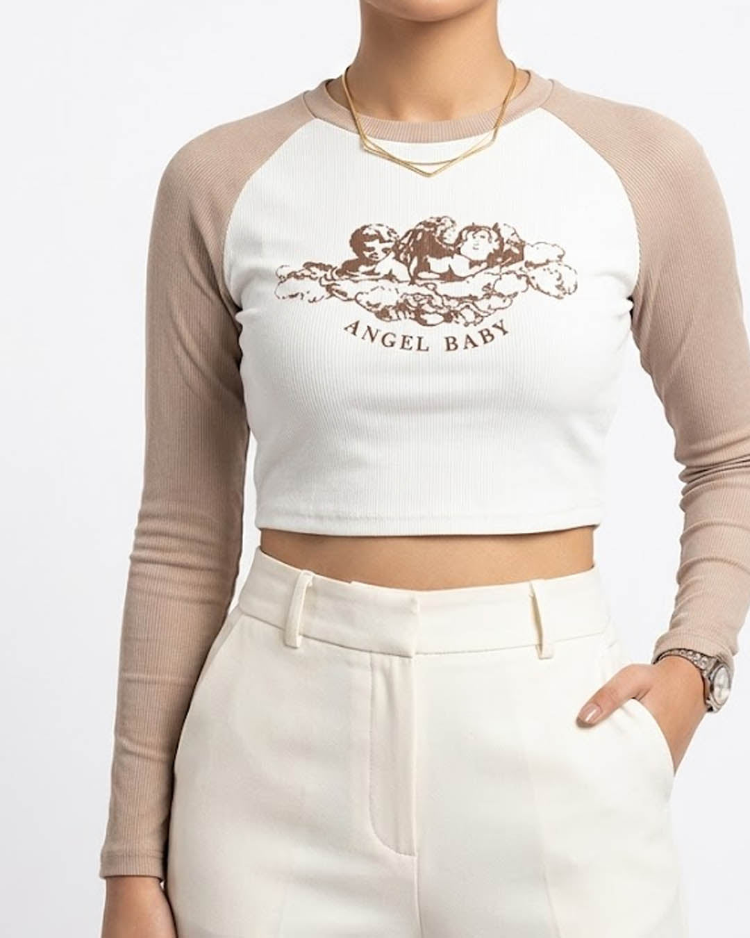 Imported Crop top jersey crop top No-3773 Velnoor Store