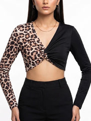 Crop top silk jersey crop top No-2023 Velnoor Store