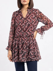 Imported Western mini dress chiffon mini dress No-2885 Velnoor Store