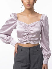 Imported crop top silk crop top No-1140 Velnoor Store
