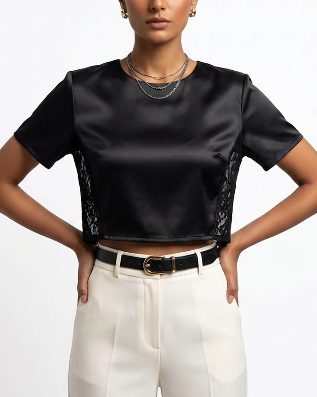 Imported Crop top silk crop top No-4160 Velnoor Store