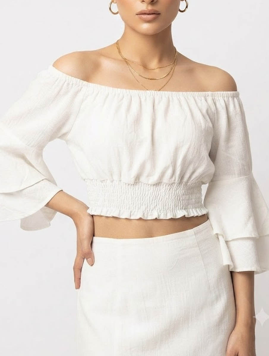Imported Crop top cotton jersey crop top No-3555 Velnoor Store