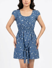 Imported Western mini dress silk jersey mini dress No-1391 Velnoor Store