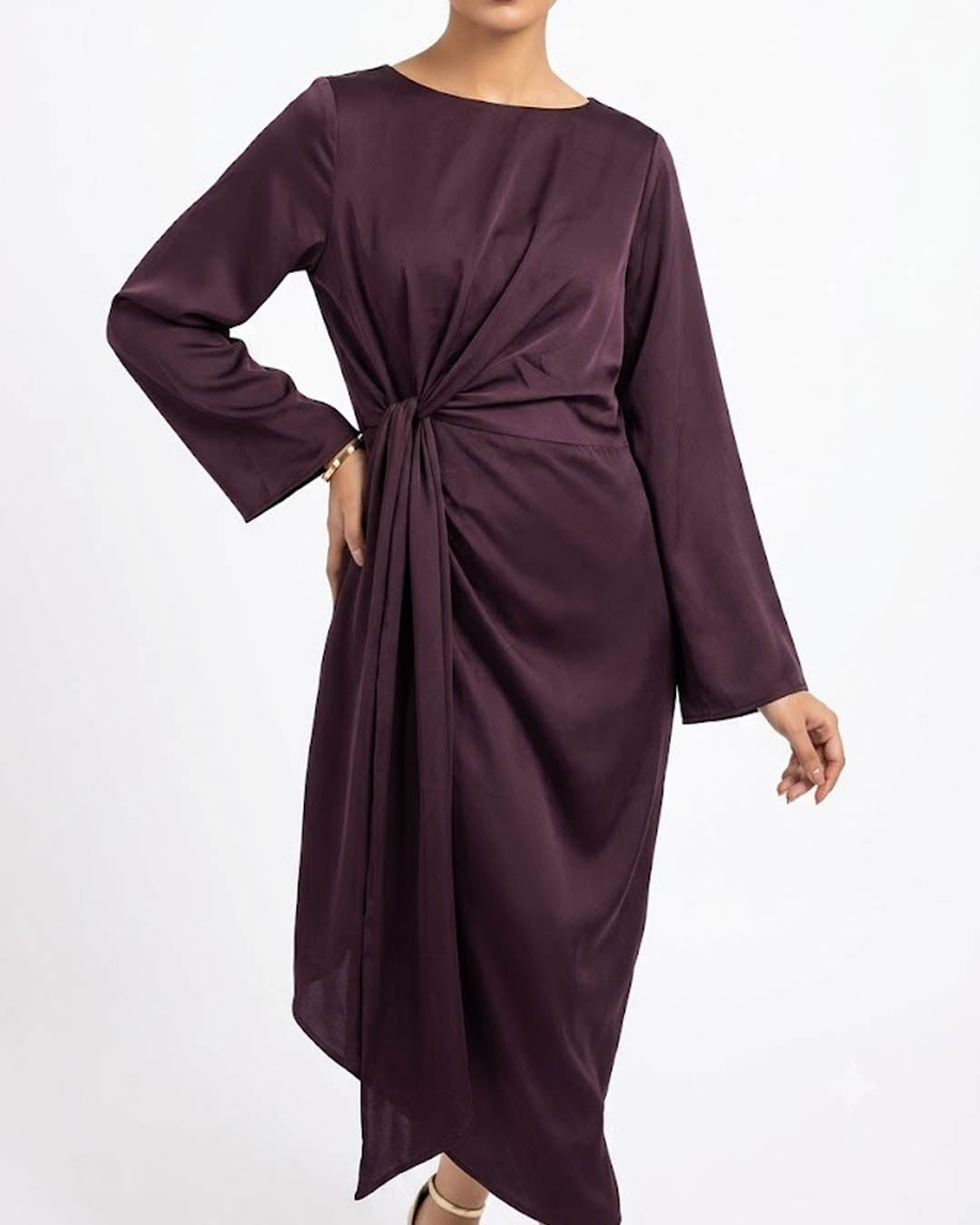 Imported Western mini dress silk mini dress No-2766 Velnoor Store