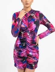 Imported Mini dress silk jersey mini dress No-1231 Velnoor Store