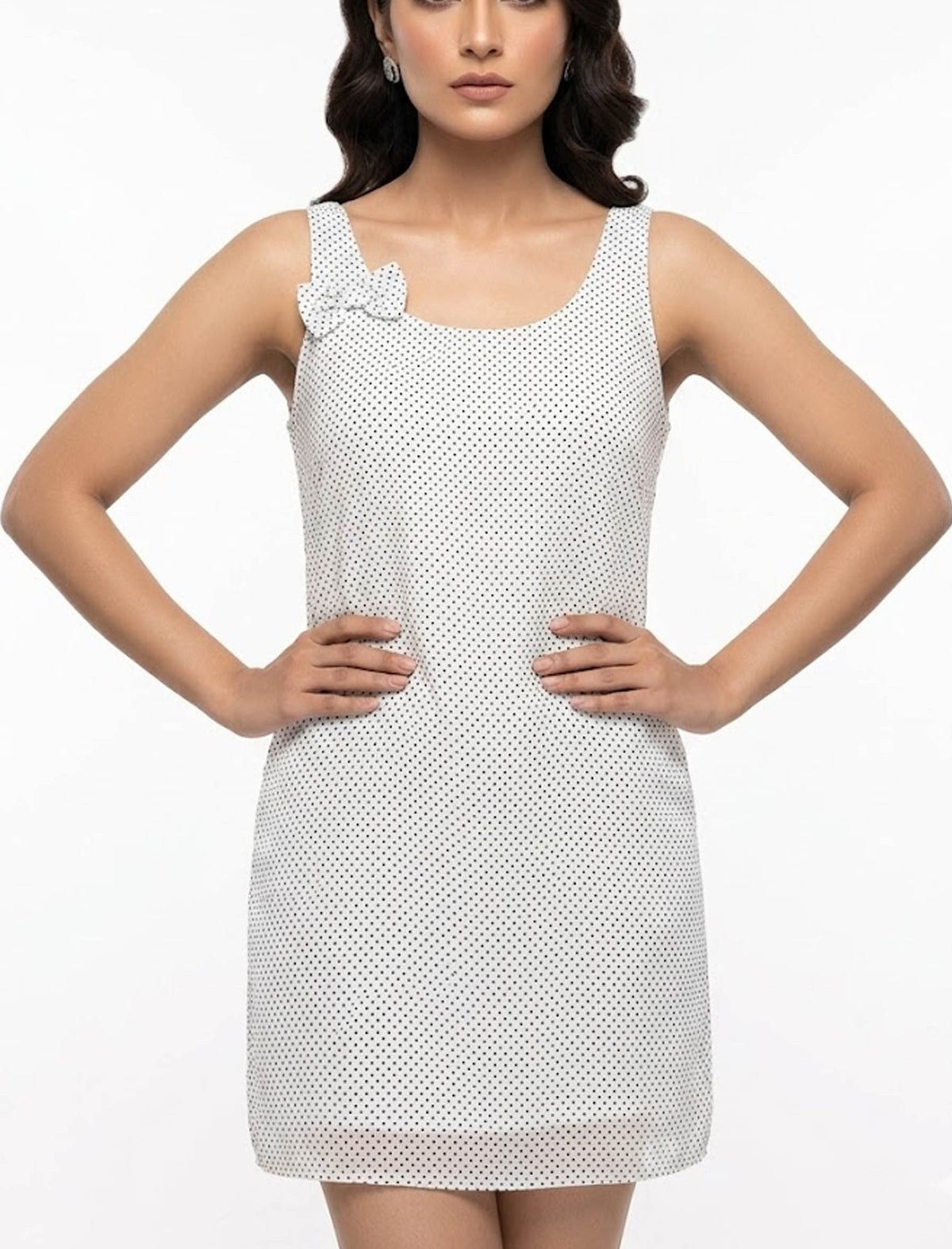 Imported Western mini dress silk mini dress No-782 Velnoor Store