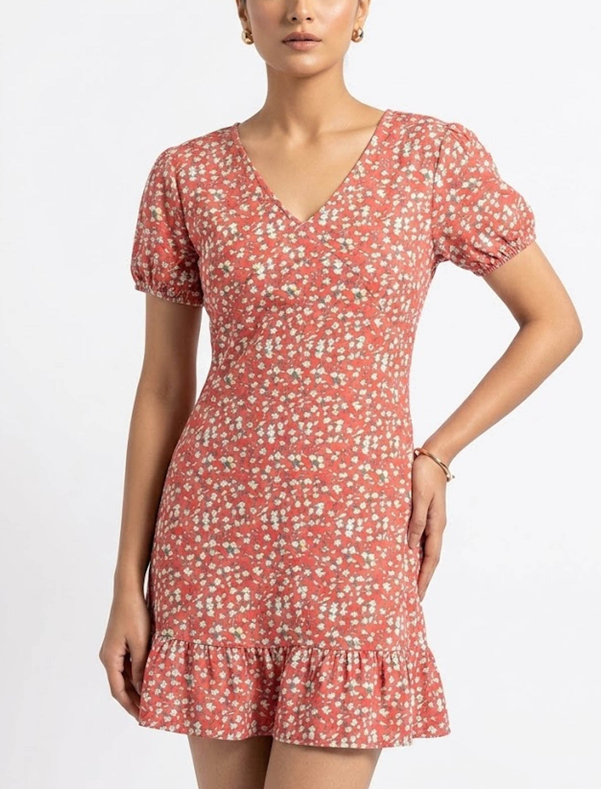 Imported Western mini dress silk jersey mini dress No-1392 Velnoor Store