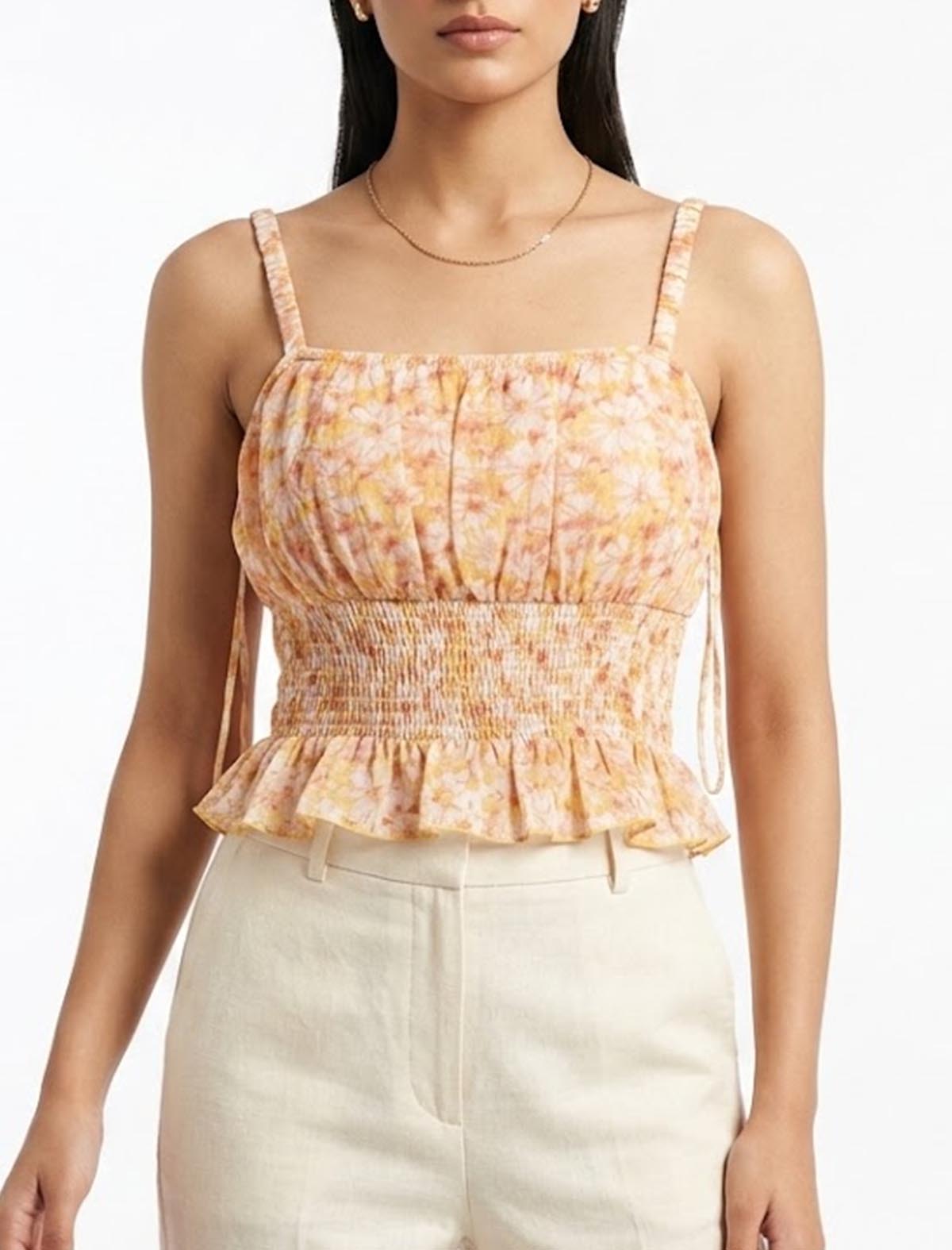Imported crop top chiffon crop top No-1095 Velnoor Store