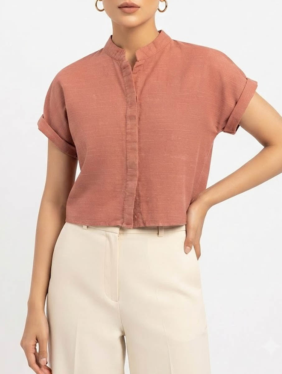 Imported Crop top cotton jersey crop top No-3527 Velnoor Store