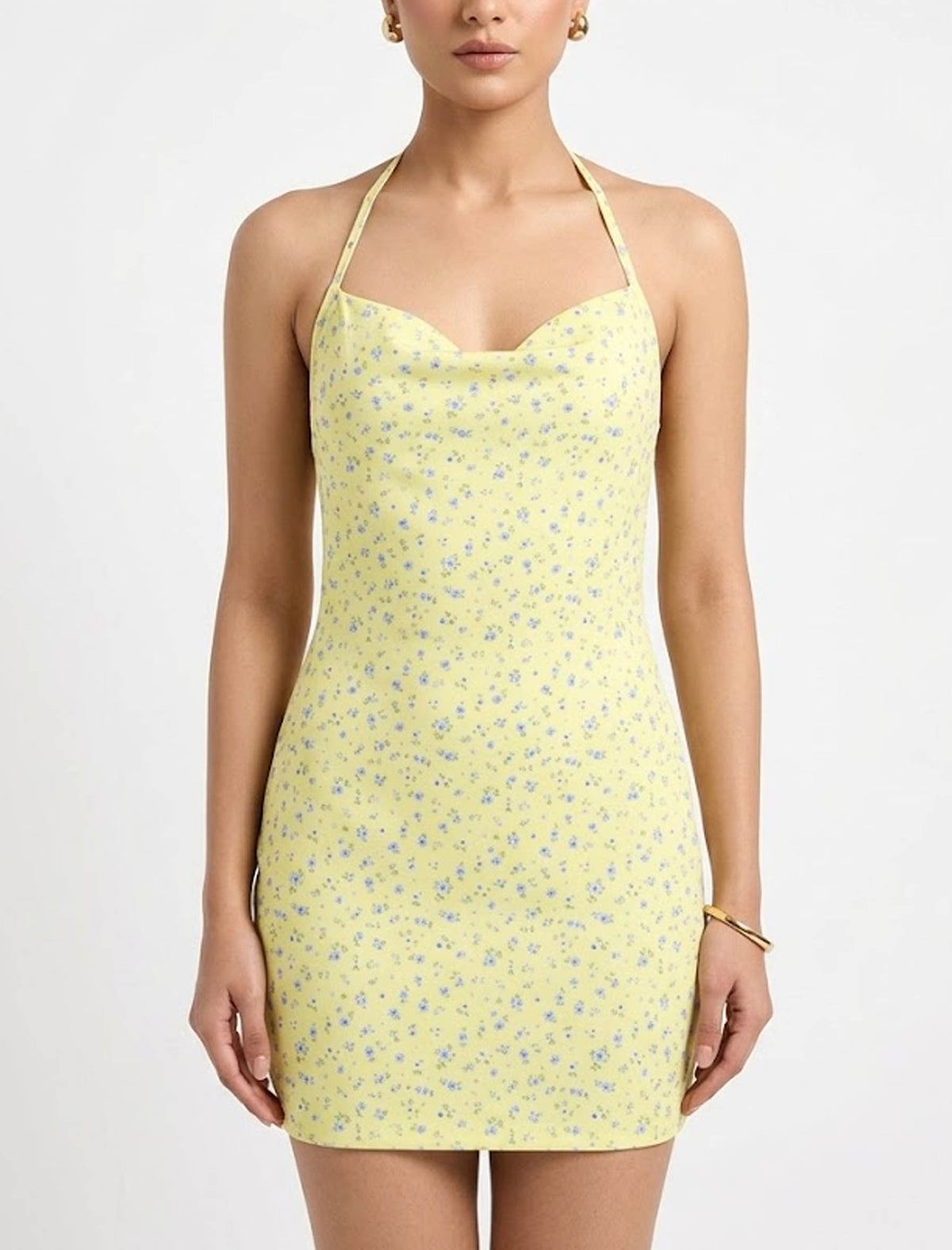 Imported Western mini dress silk jersey mini dress No-1373 Velnoor Store