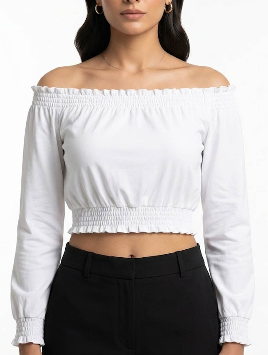 Imported Crop top cotton jersey crop top No-3900 Velnoor Store