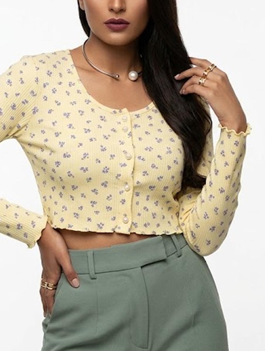 Crop top jersey crop top No-2081 Velnoor Store