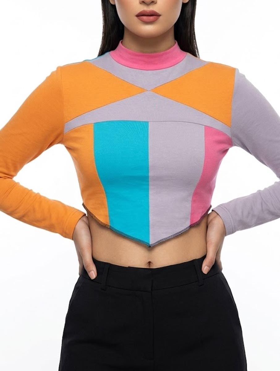 Crop top jersey crop top No-1949 Velnoor Store