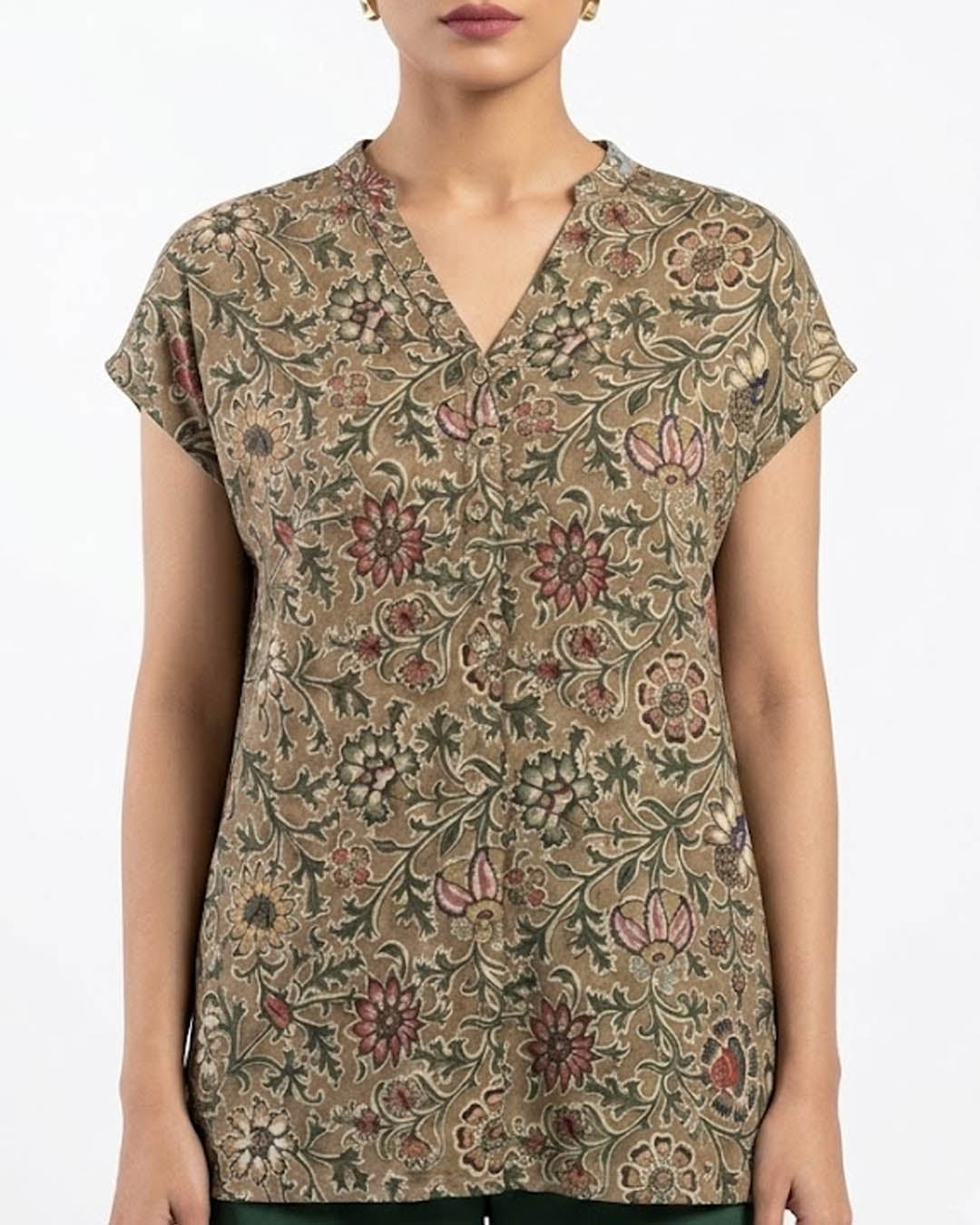 Imported Half sleeve top linen half sleeve top No-4013 Velnoor Store