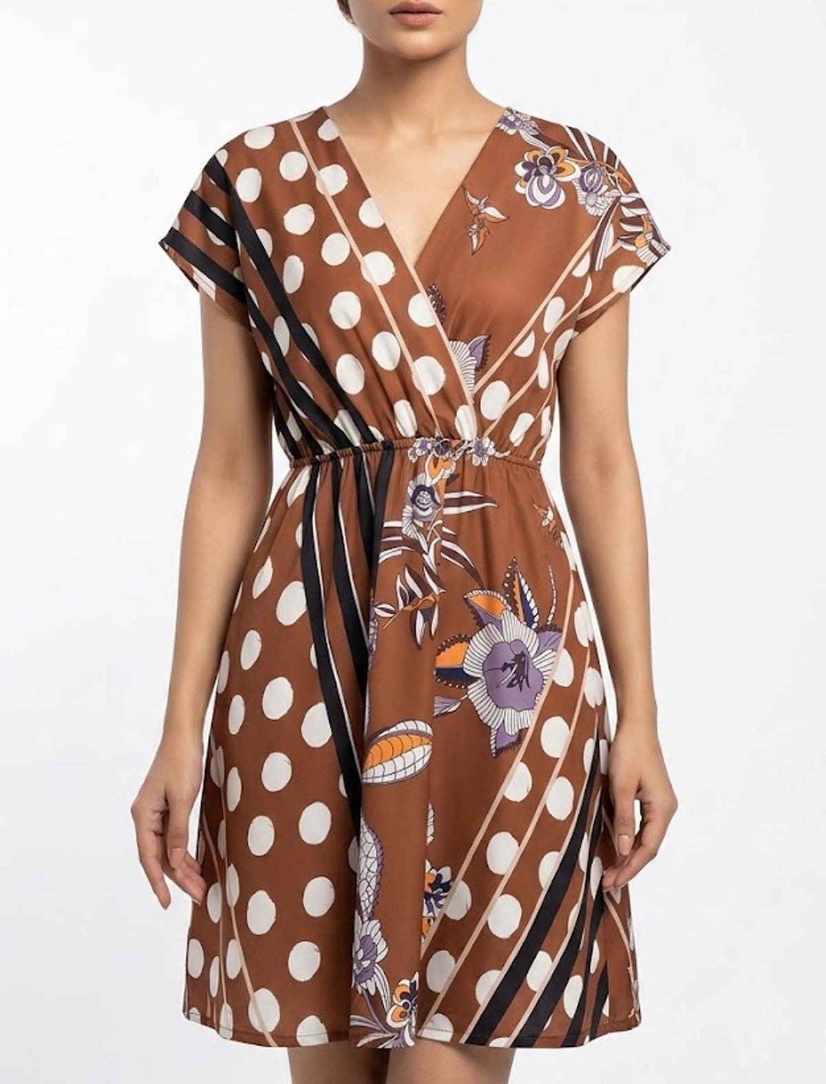 Imported Western mini dress silk mini dress No-837 Velnoor Store