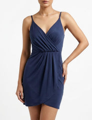 Imported Western mini dress silk jersey mini dress No-1348 Velnoor Store