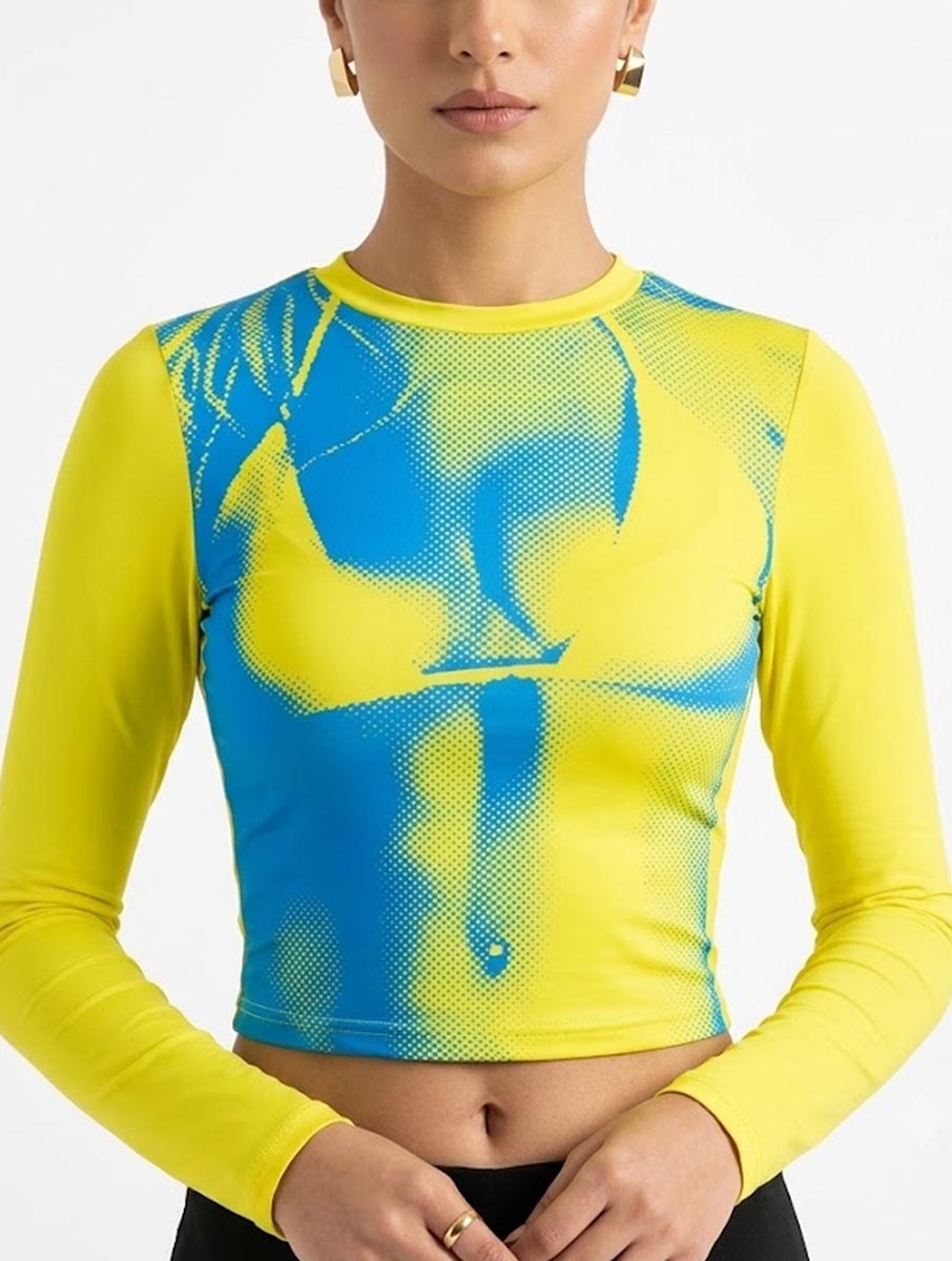 Crop top jersey crop top No-2004 Velnoor Store