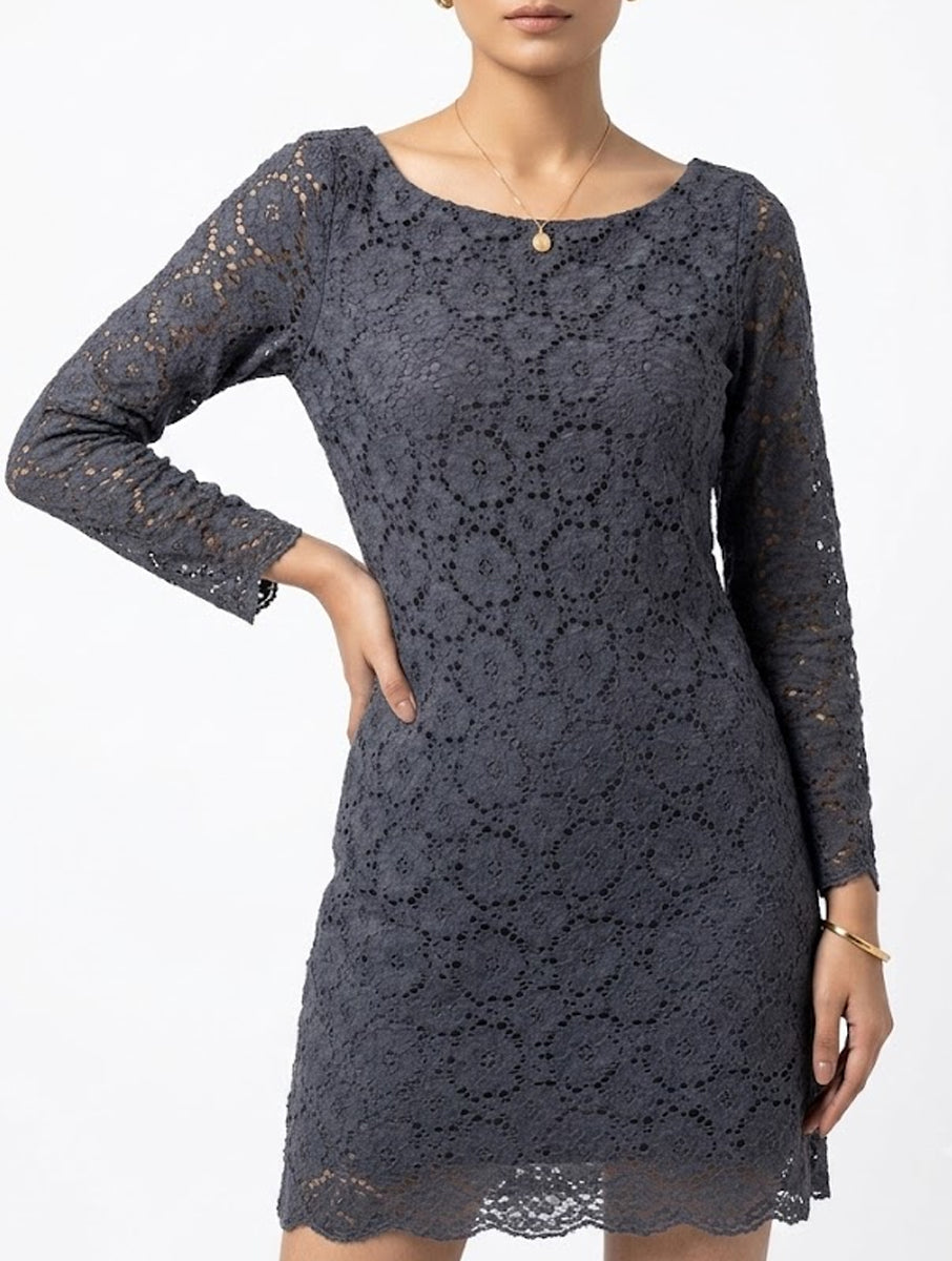 Imported Western Mini Dress Net Mini Dress No-641 Velnoor Store