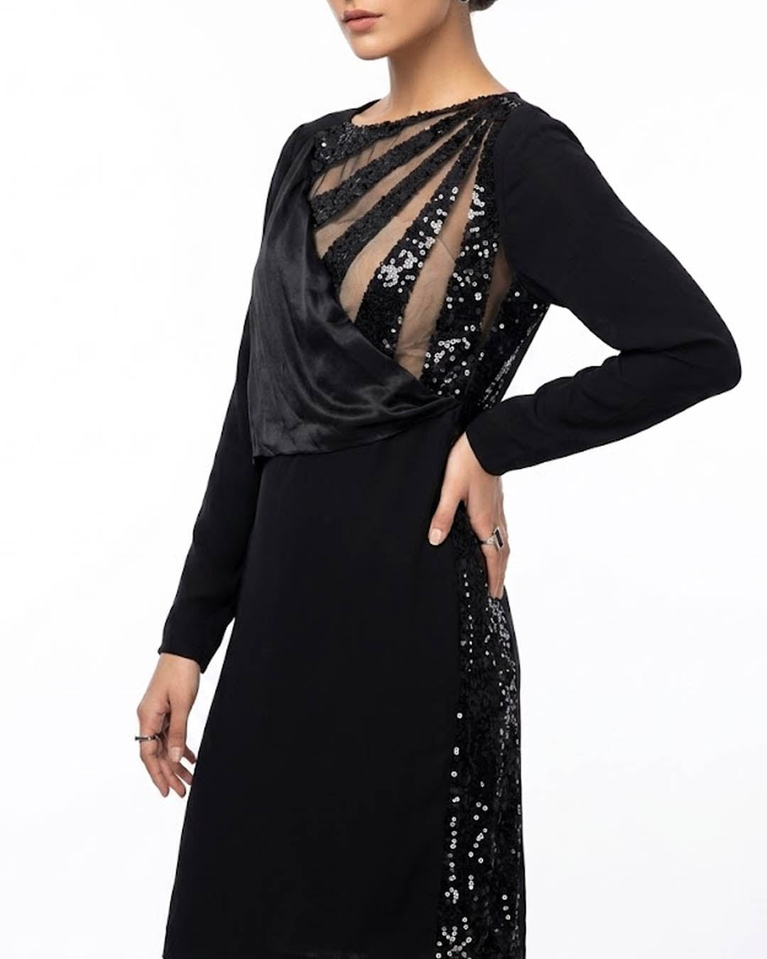 Imported Western long dress chiffon long dress No-4743 Velnoor Store