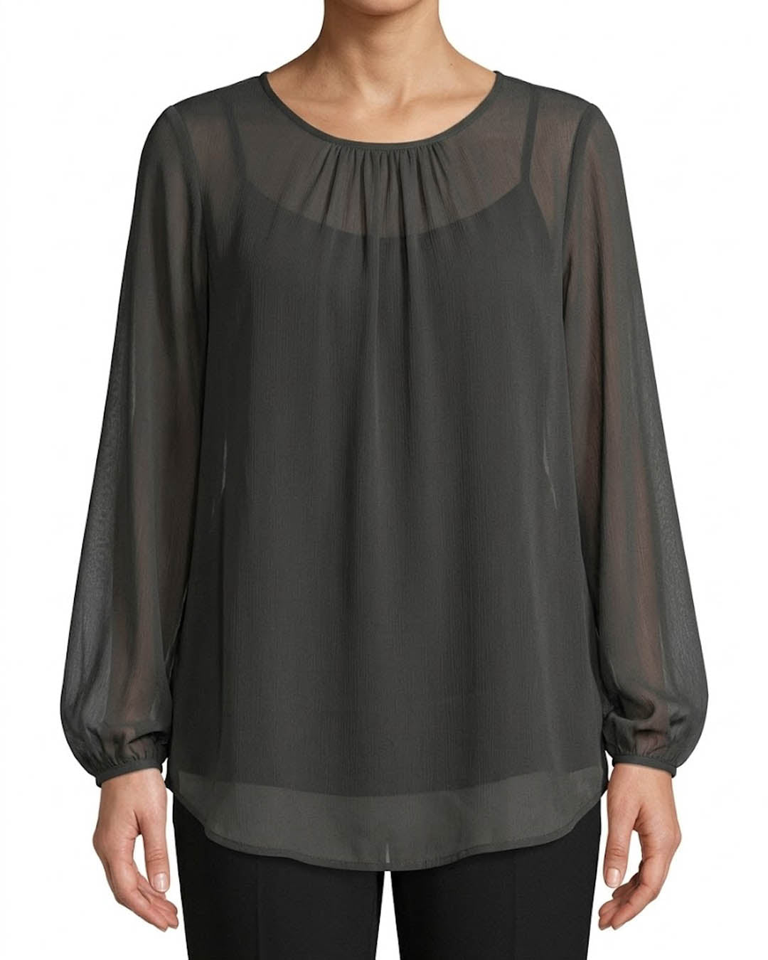 Imported Full sleeve top chiffon full sleeve top No-5031 Velnoor Store